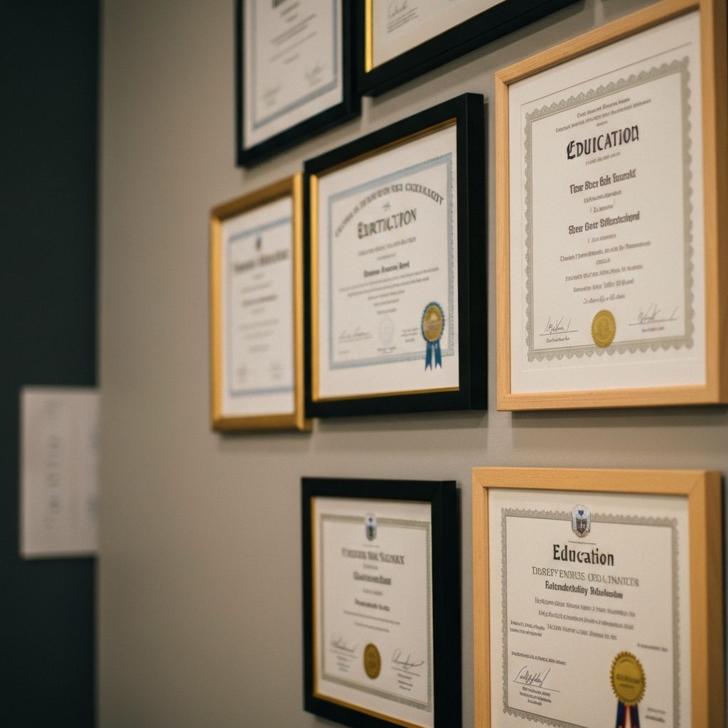 التعليم والشهادات